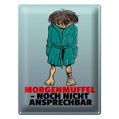 Blechschild Spruch 30x40cm Morgenmuffel noch nicht ansprechbar