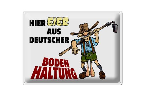 Blechschild Hinweis 40x30cm Hier Eier aus deutscher Bodenhaltung