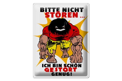 Blechschild Spruch 30x40cm Nicht stören bin gestört genug