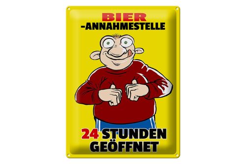 Blechschild 30x40cm Bierannahmestelle 24h geöffnet Bier