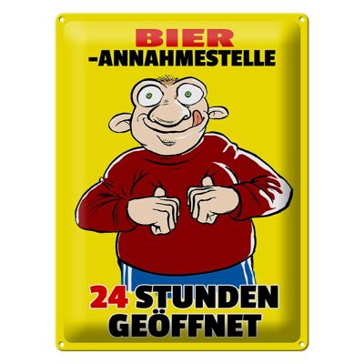 Blechschild 30x40cm Bierannahmestelle 24h geöffnet Bier