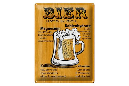 Blechschild 30x40cm Bier hat's in sich Vitamine