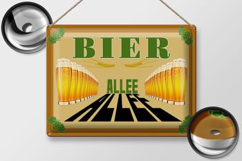 Plaque en tôle 40x30cm Beer Allee 2