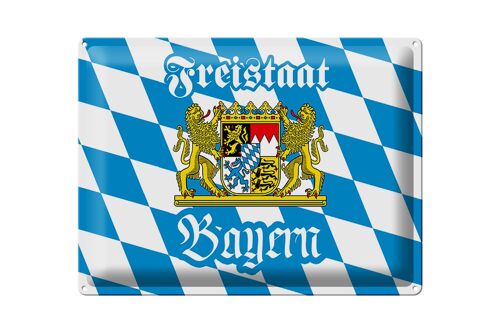 Blechschild Bayern 40x30cm Freistaat Bayern Wappen