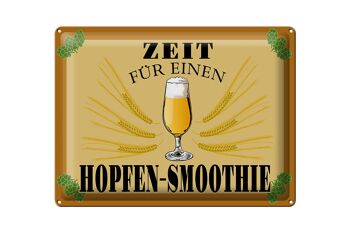 Plaque en tôle 40x30cm Time for Hops Smoothie Beer 1