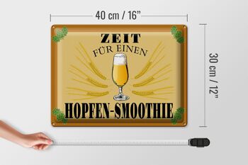Plaque en tôle 40x30cm Time for Hops Smoothie Beer 4