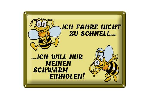 Blechschild Spruch 40x30cm ich fahre nicht zu schnell