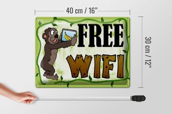 Panneau en tôle avec avis, 40x30cm, Internet WiFi gratuit 4