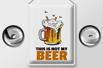 Plaque en tôle 30x40cm This is not my beer Beer 2