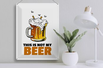 Plaque en tôle 30x40cm This is not my beer Beer 3