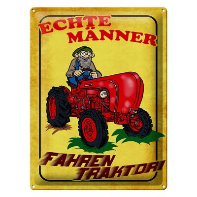 Blechschild Spruch 30x40cm Echte Männer fahren Traktor