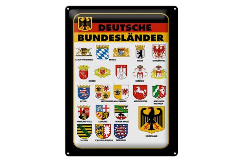 Blechschild Bundesländer 30x40cm Deutschland Wappen