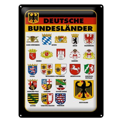 Blechschild Bundesländer 30x40cm Deutschland Wappen