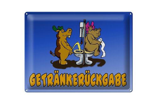 Blechschild Spruch 40x30cm Getränkerückgabe