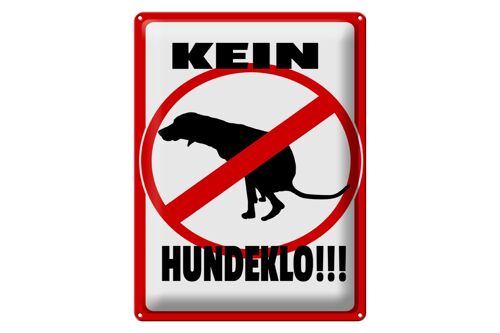 Blechschild Hinweis 30x40cm Kein Hundeklo Tiere Hund