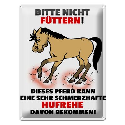 Blechschild Pferd 30x40cm Bitte nicht füttern Hufrehe