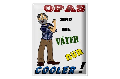 Blechschild Spruch 30x40cm Opas sind wie Väter nur cooler