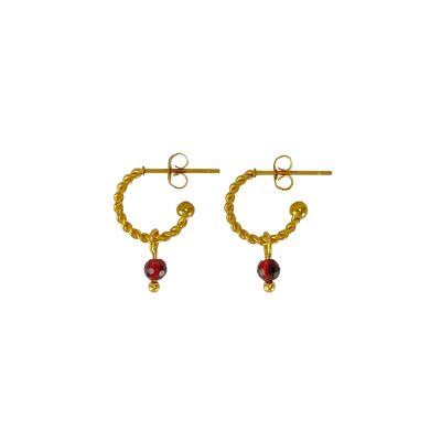 Earrings Granate Gold