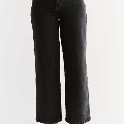 WE1010-145 | Jeans a gamba larga da donna - Grigio carbonio