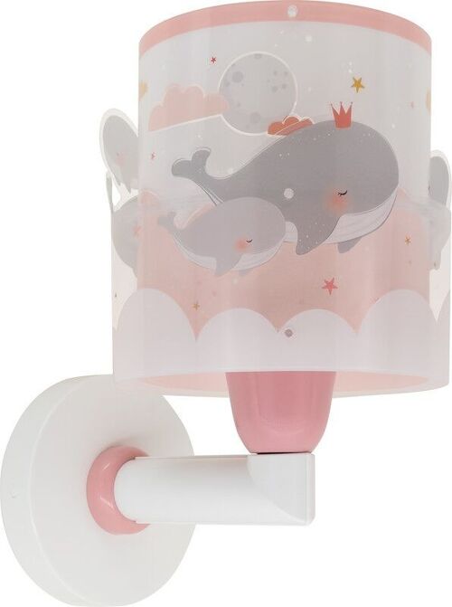 WALL LAMP WHALE DREAMS PINK