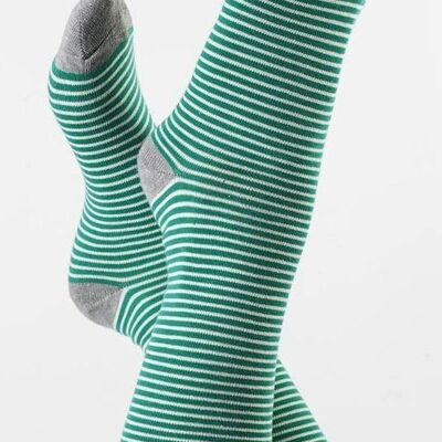1307 | Unisex socks - green-natural (pack of 6)