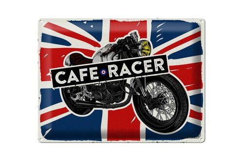 Blechschild Motorcycle Cafe Racer Motorrad UK 40x30cm Geschenk