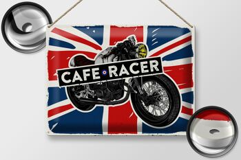 Panneau en étain pour moto, café Racer, moto UK, 40x30cm, cadeau 2