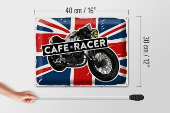 Panneau en étain pour moto, café Racer, moto UK, 40x30cm, cadeau 4