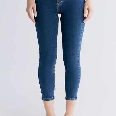 WS1014-231 Damen Short Leg Skinny Fit, Lapis Blue