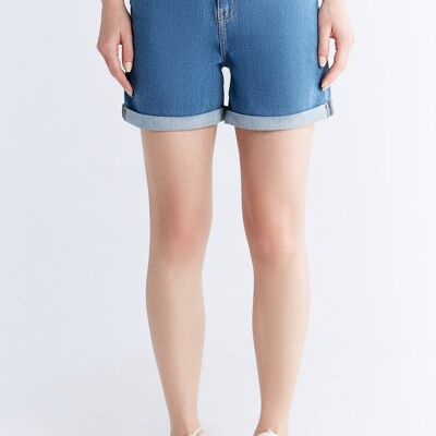 WN3020-325 Mom Shorts para mujer, azul cielo diurno