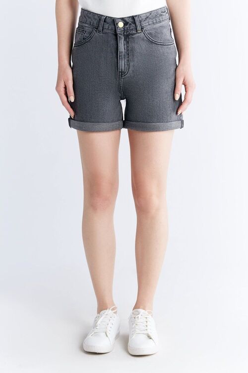 WN3010-163 Damen Mom Shorts, Iron Gray