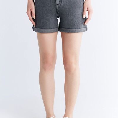 WN3010-163 Mom Shorts para mujer, gris hierro