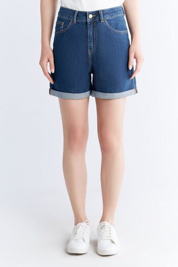 WN3020-231 Short Mom pour femme, bleu lapis 1