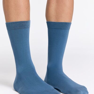 1304 | Chaussettes Unisexe - Bleu Denim (Pack de 6)