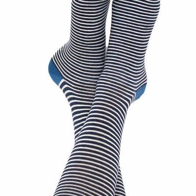1308 | Unisex socks - dark blue-natural (pack of 6)