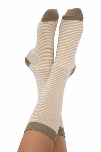 1311 | Chaussettes unisexe - beige marron-naturel (pack de 6) 1