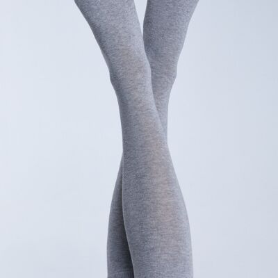 1362 | Calcetines hasta la rodilla unisex - gris melange (paquete de 6)