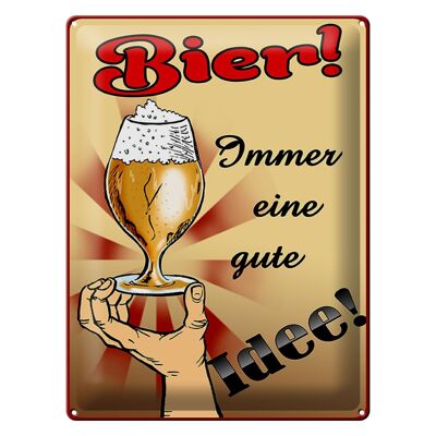 Blechschild 30x40cm Bier immer eine gute Idee