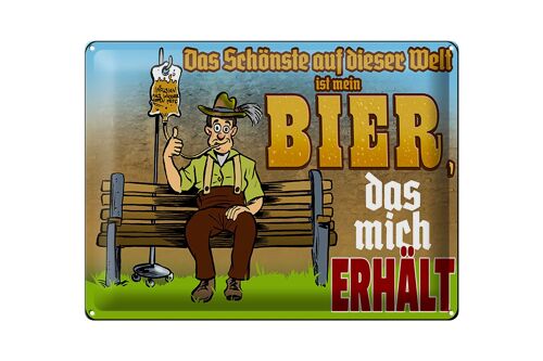 Blechschild 40x30cm Schönste auf dieser Welt Bier