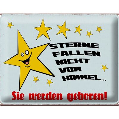 Metal sign saying 40x30cm Stars don't fall from the sky