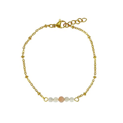 Bracelet Moonstone & Sunstone Gold