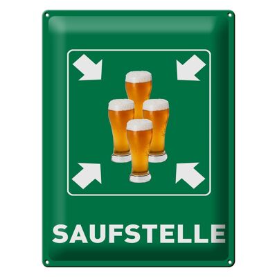 Blechschild 30x40cm Saufstelle Biergläser Bier