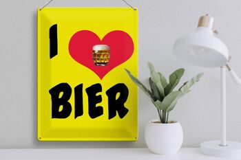 Plaque en tôle 30x40cm J'aime la bière 3