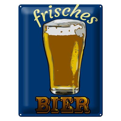 Blechschild 30x40cm frisches Bier Bierglas