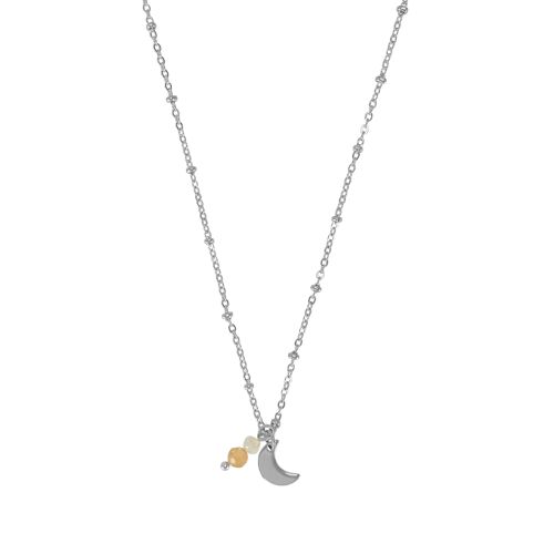 Necklace Moonstone & Sunstone Silver