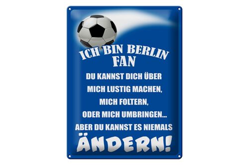 Blechschild Spruch 30x40cm ich bin Berlin Fan Fußball