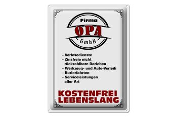 Plaque en tôle 30x40cm de Opa GmbH gratuite 1