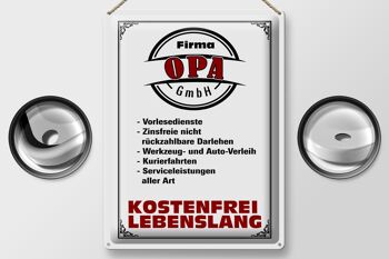Plaque en tôle 30x40cm de Opa GmbH gratuite 2