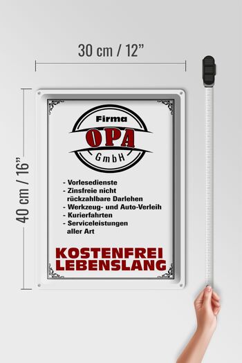 Plaque en tôle 30x40cm de Opa GmbH gratuite 4