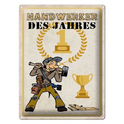 Blechschild Spruch 30x40cm Handwerker des Jahres